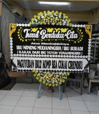 Papan Bunga di Cicadas Binong